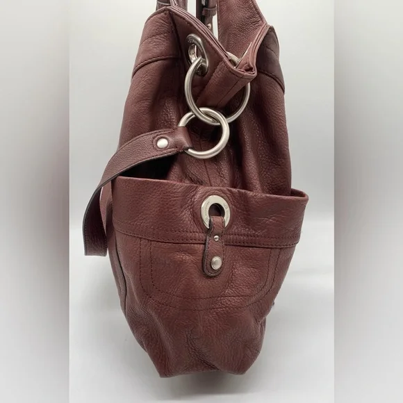 EUC B. Makowsky Leather Brown Sloughy Shoulder Bag - Picture 11 of 16